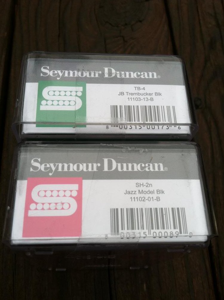 Image 2 of Seymour Duncan TB-4 JB Bridge Trembucker & SH-2 Neck Humbucker Pickup Set BLACK