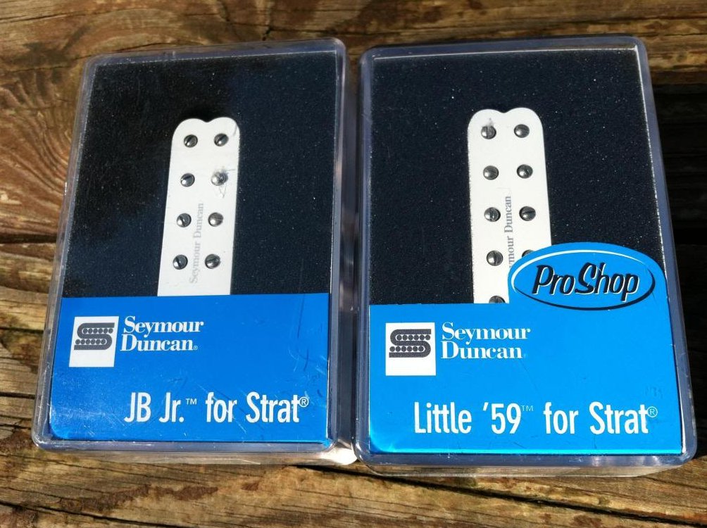 Seymour Duncan JB Jr & Little 59 Strat Pickup Set WHITE SJBJ-1b SL59-1n Fender