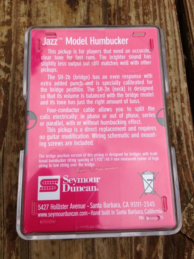 Image 3 of Seymour Duncan SH-2 Jazz Humbucker Guitar Pickup REVERSE ZEBRA Neck Rhythm - NEW