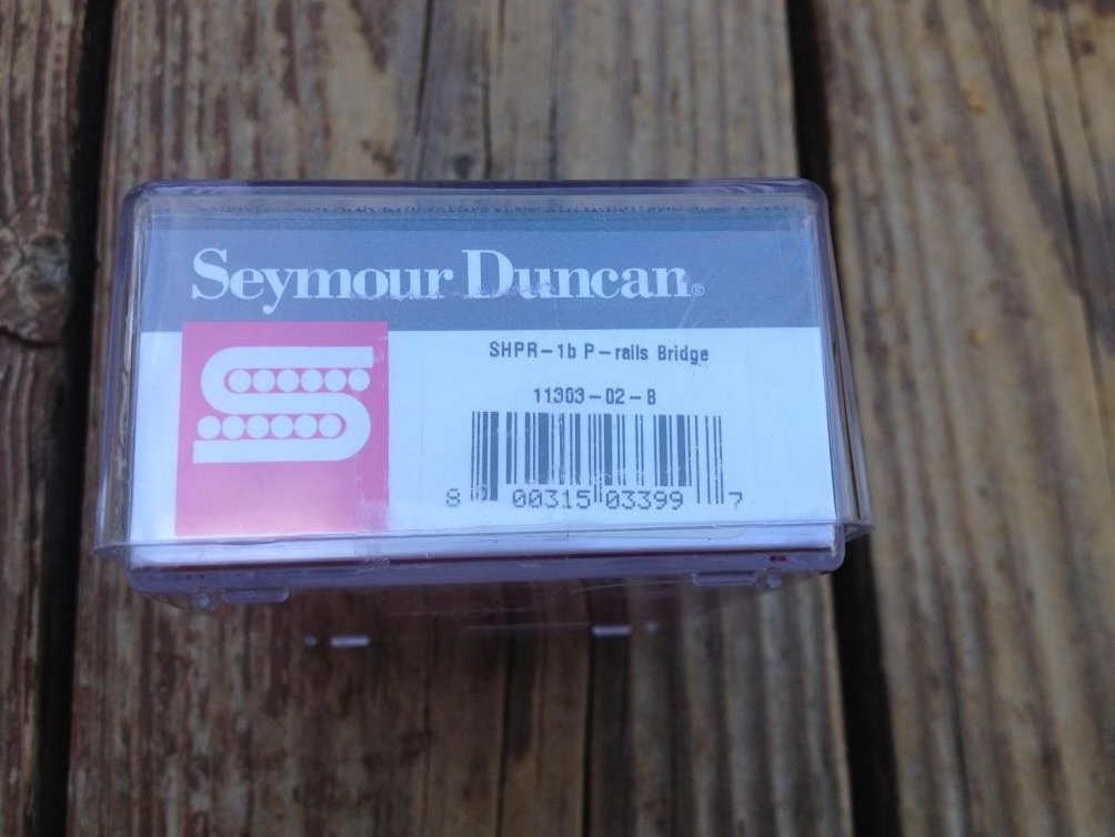 Image 2 of Seymour Duncan SHPR-1b P-Rails Humbucker Bridge Pickup Black P-90 Hum / Single