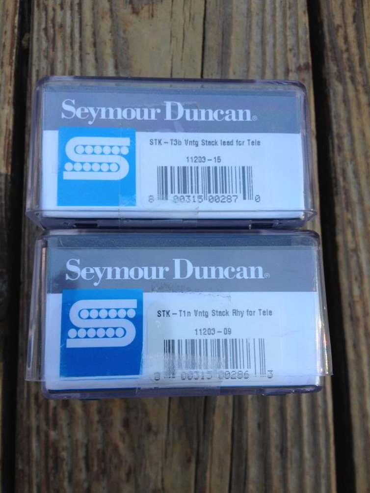 Image 2 of Seymour Duncan Vintage Stack Tele Pickup Set STK-T3B & STK-T1N Fender Telecaster