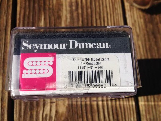 Image 2 of Seymour Duncan SH-1N 59 Model 4 Conductor Neck ZEBRA Humbucker Pickup Les Paul