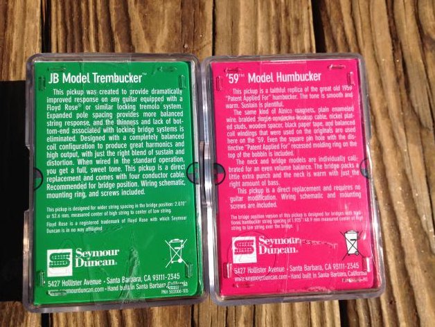 Image 1 of Seymour Duncan TB-4 JB Trembucker Bridge SH-1N 59 4 Conductor Pickup Set NICKEL