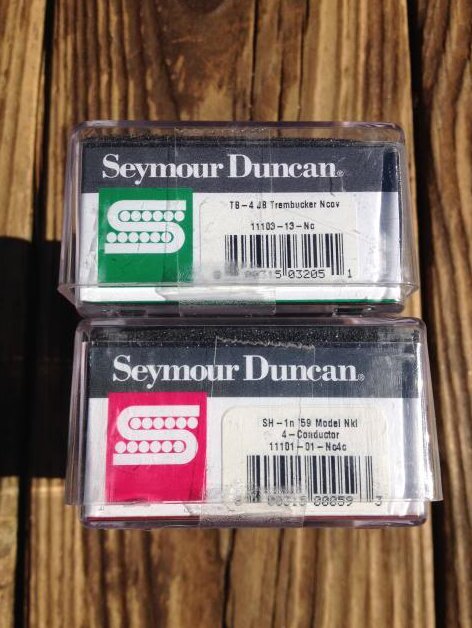 Image 2 of Seymour Duncan TB-4 JB Trembucker Bridge SH-1N 59 4 Conductor Pickup Set NICKEL