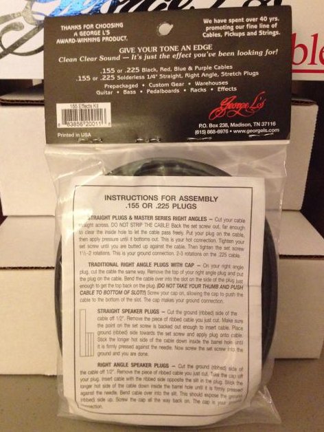 Image 3 of George L's PEDALBOARD 155 EFFECTS CABLE KIT - BLACK BRAND NEW AUTHORIZED DEALER