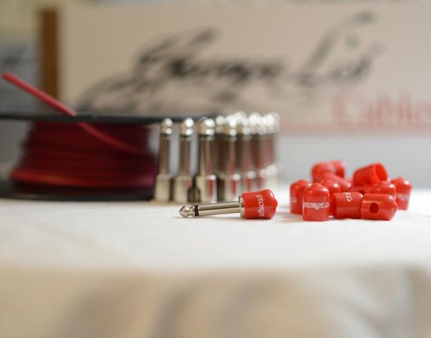 Image 0 of George L's 155 Pedalboard Effects Cable Kit XL .155 Red / Nickel - 20/20/20