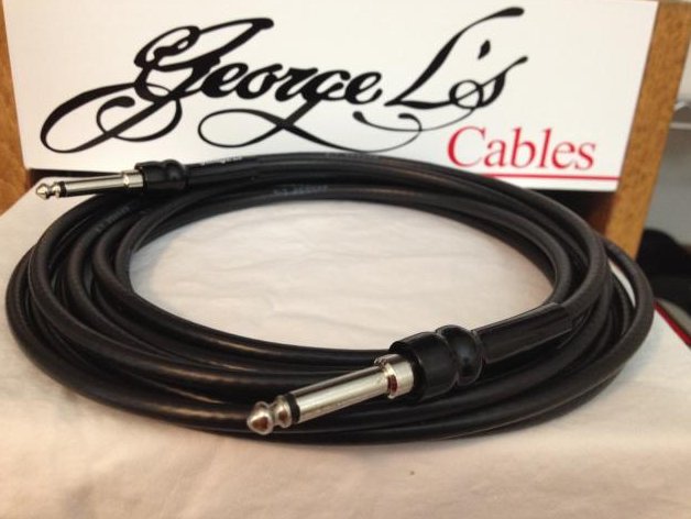 Image 0 of George L's 12' .225 Guitar Bass Cable BLACK Straight / Straight