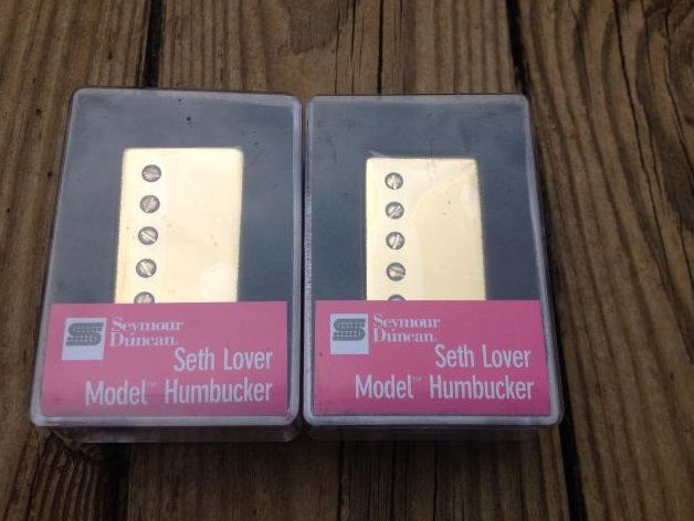 Seymour Duncan SH-55 Seth Lover Humbucker Set Bridge & Neck GOLD 1 Conductor