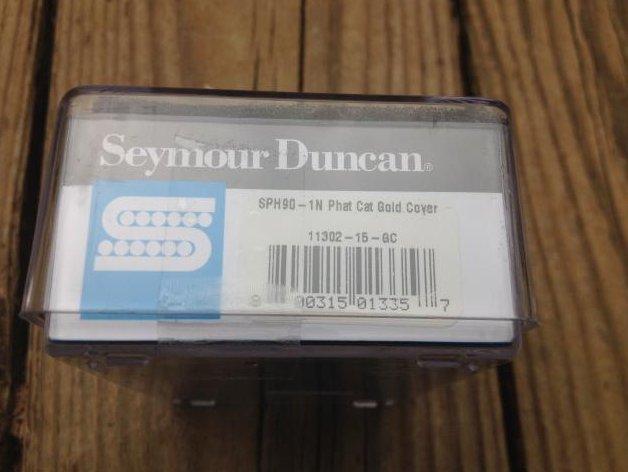 Image 2 of Seymour Duncan SPH-1N Phat Cat Neck Pickup P-90 fit for Humbucker GOLD NEW