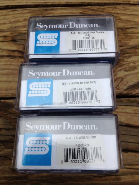 Image 2 of SEYMOUR DUNCAN SLS-1 Lipstick Tube Pickup Set for Stratocaster Neck Mid & Bridge