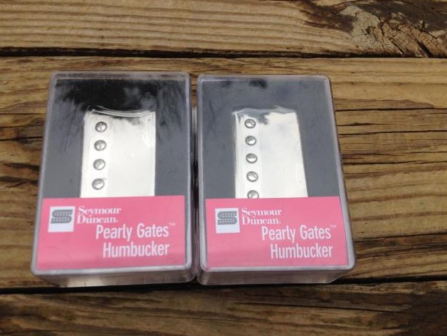 Image 0 of SEYMOUR DUNCAN SH-PG1b&n Pearly Gates Humbucker PICKUP SET Nickel Les Paul