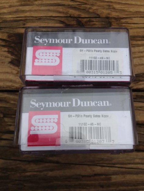 Image 2 of SEYMOUR DUNCAN SH-PG1b&n Pearly Gates Humbucker PICKUP SET Nickel Les Paul