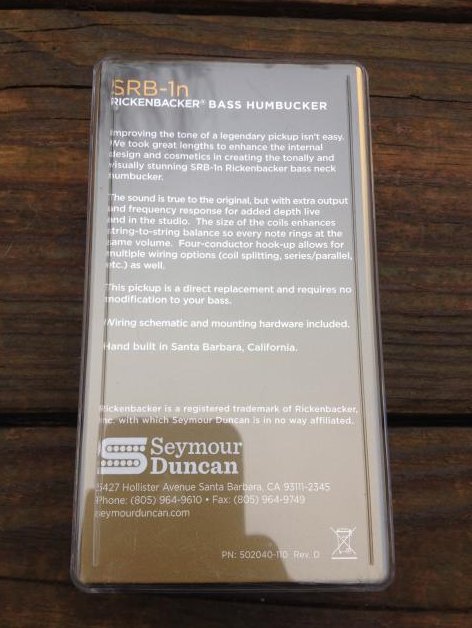 Image 1 of SEYMOUR DUNCAN SRB-1n Pickup for RICKENBACKER 4003 Bass Humbucker Neck NEW