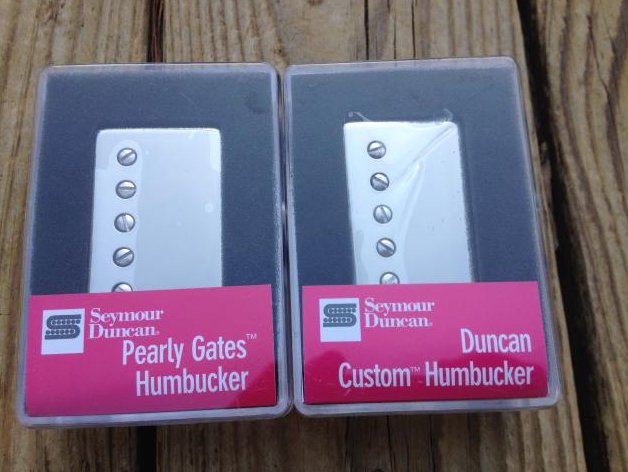 Image 3 of Seymour Duncan SH-5 Custom & SHPG-1n Pearly Gates Humbucker Pickup Set NICKEL