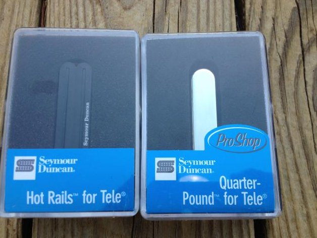 Image 0 of Seymour Duncan STHR-1B Hot Rails Lead Tele / STR-3 Quarter Pound Neck Pickup Set