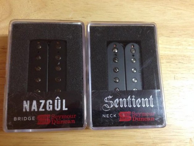 Seymour Duncan Nazgul Trembucker & Sentient 6 String Guitar Pickup Set BLACK