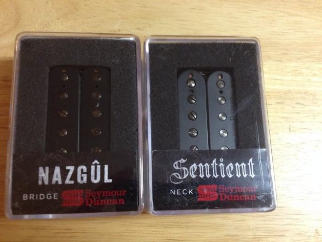 Image 0 of Seymour Duncan Nazgul Trembucker & Sentient 6 String Guitar Pickup Set BLACK