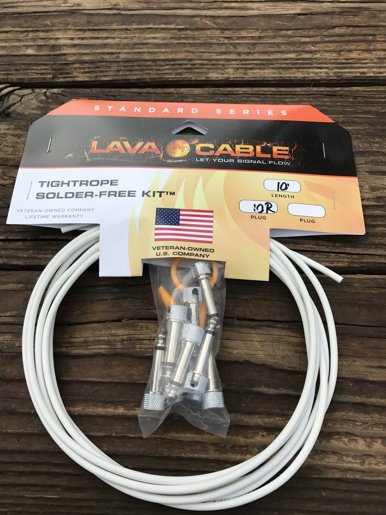 Image 0 of LAVA Cable WHITE Tightrope Solder-Free Pedal Board Kit - VERSION 2 (V2) PLUGS
