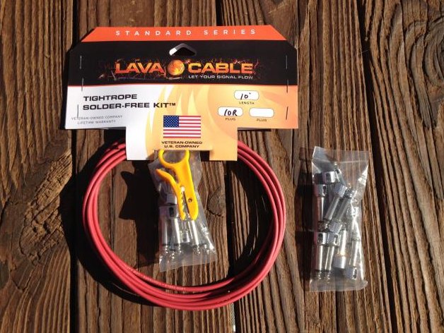 Image 0 of LAVA Solder-Free LARGE Pedalboard Kit - 10ft Cable, 20 Right Angle Plugs RED