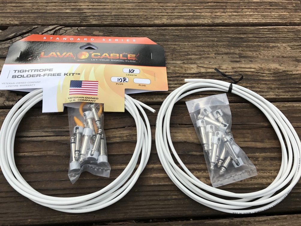 Image 0 of LAVA Solder-Free XL Pedalboard Kit 20ft Cable 20 RA VERSION 2 (V2) Plugs - WHITE