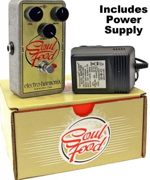 Electro Harmonix Soul Food Transparent Overdrive Distortion w/ Power Supply