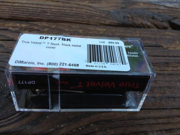 Image 1 of DiMarzio True Velvet T Telecaster Neck Rhythm Pickup DP177 Tele DP177 Black