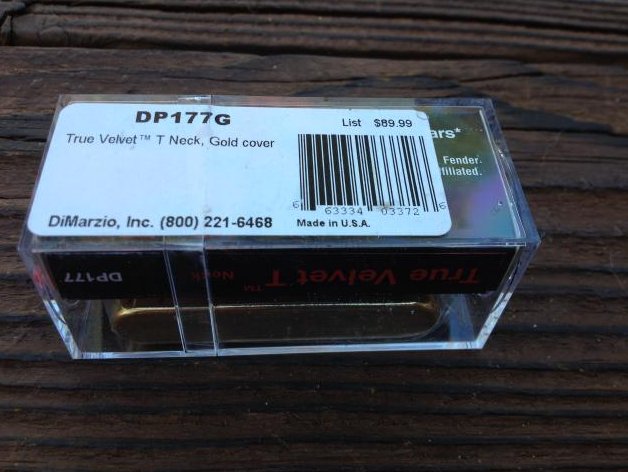 Image 1 of DiMarzio True Velvet T Telecaster Neck Rhythm Pickup DP177 Tele DP177 Gold