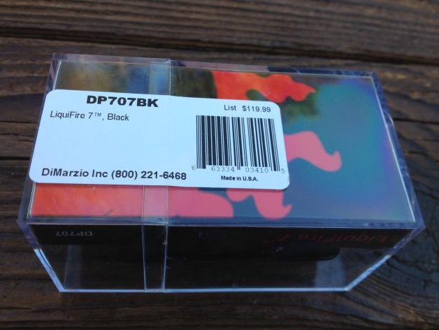 Image 1 of DiMarzio Liquifire 7 String Neck Rhythm Pickup DP 707 Black Humbucker DP707