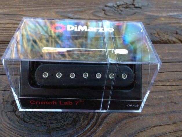 Image 0 of DiMarzio Crunch Lab 7 String Bridge Lead Pickup DP 708 Black Humbucker DP708