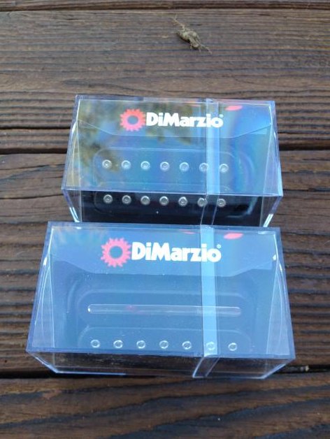 DiMarzio Liquifire 7 String Neck & Crunch Lab 7 String Bridge Set Black Pickups