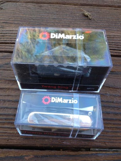 DiMarzio Twang King Tele Pickup Set w/ Chrome Cover DP173 & DP172 Bridge & Neck
