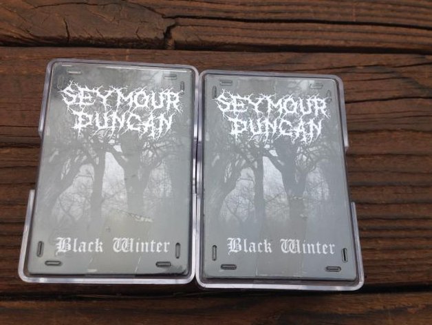 Image 1 of Seymour Duncan Black Winter 6 String Pickup Set Bridge and Neck Humbuckers