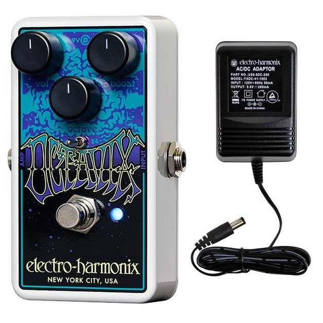 Electro Harmonix Octavix Octave Fuzz Pedal w/ Power Supply Nano 