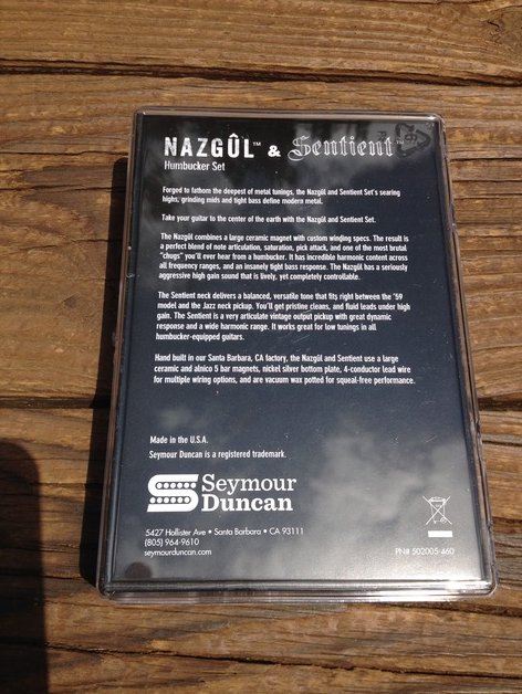 Image 3 of Seymour Duncan Nazgul / Sentient 7 String Pickup Set Black 11108-96-B7