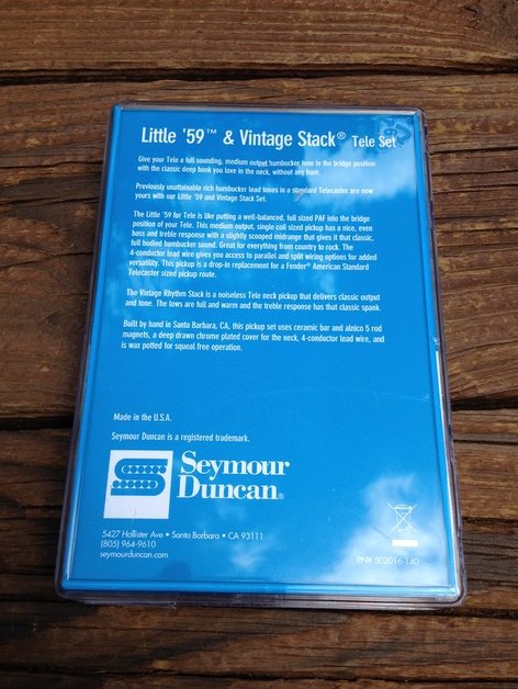 Image 3 of Seymour Duncan Little 59 / Vintage Stack Tele Pickup Set Telecaster 11208-33