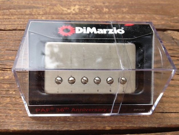 Image 0 of DiMarzio Regular Spaced PAF 36th Anniversary BRIDGE Humbucker Pickup Aged Nickel