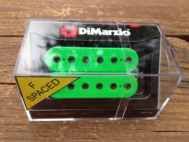 Image 0 of DiMarzio F-Spaced Evolution Neck Humbucker Pickup GREEN DP158FGN