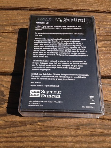 Image 3 of Seymour Duncan Pegasus / Sentient 7 String Pickup Set Black 11108-95-B7