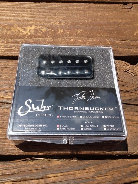Image 0 of SUHR Thornbucker PAF Bridge Lead Humbucker Pickup Black 53mm Floyd Rose Spaced -
