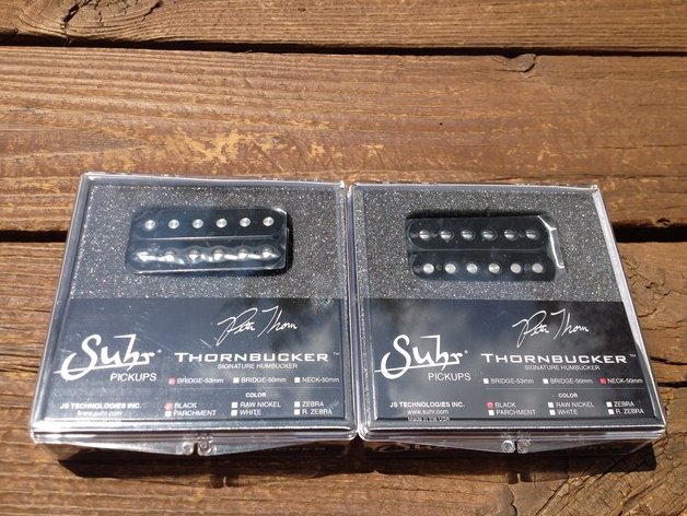 Image 0 of SUHR Thornbucker PAF SET Bridge 53mm Floyd Rose & Neck 50mm Pickup Set - Black -