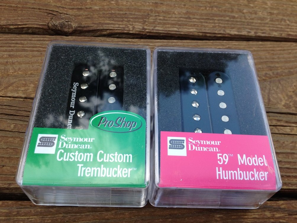 Image 0 of Seymour Duncan TB-11 Custom Custom And SH-1N 59 Humbucker Pickup Set Black