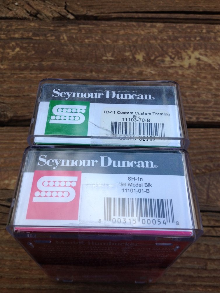 Image 2 of Seymour Duncan TB-11 Custom Custom And SH-1N 59 Humbucker Pickup Set Black