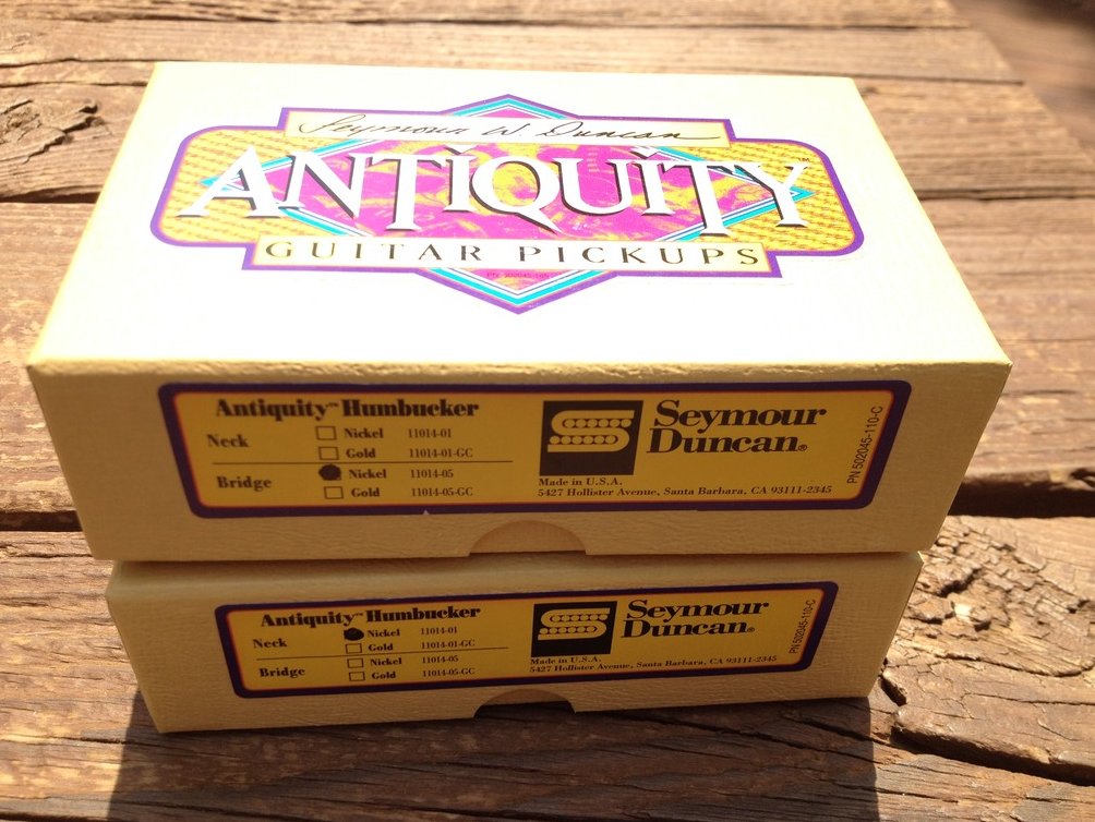 Image 1 of Seymour Duncan Antiquity Humbucker Pickup Set Aged Nickel 1950's P.A.F. Pickups