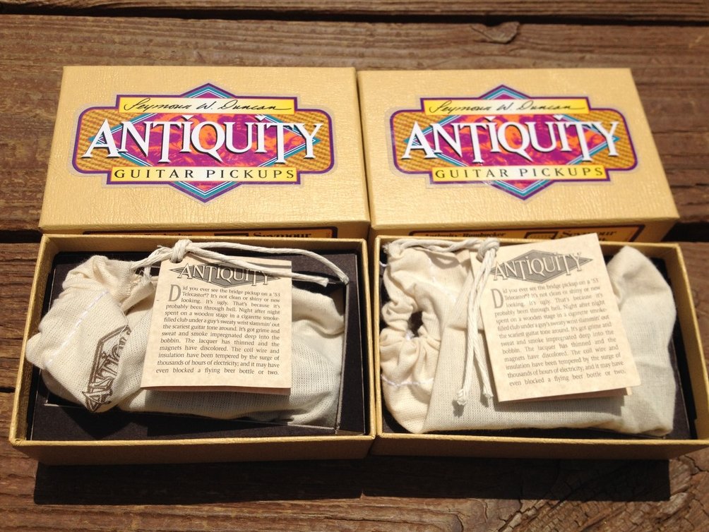 Image 2 of Seymour Duncan Antiquity Humbucker Pickup Set Aged Nickel 1950's P.A.F. Pickups