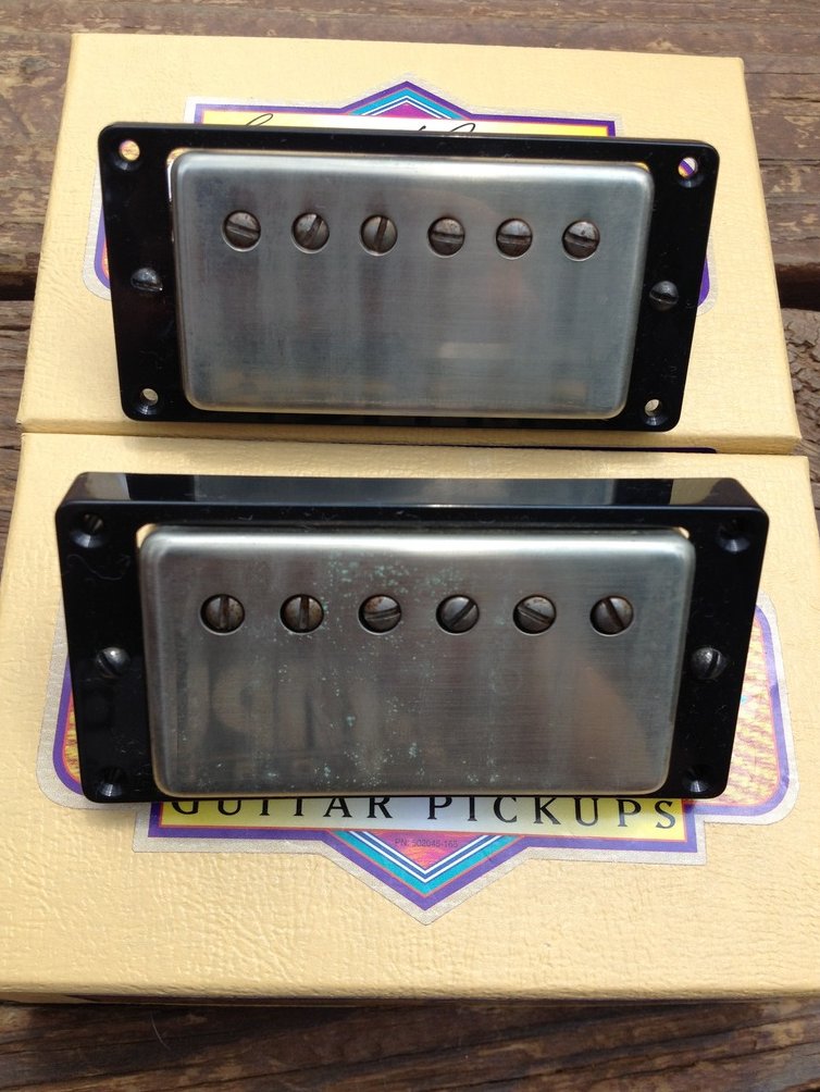 Image 3 of Seymour Duncan Antiquity Humbucker Pickup Set Aged Nickel 1950's P.A.F. Pickups