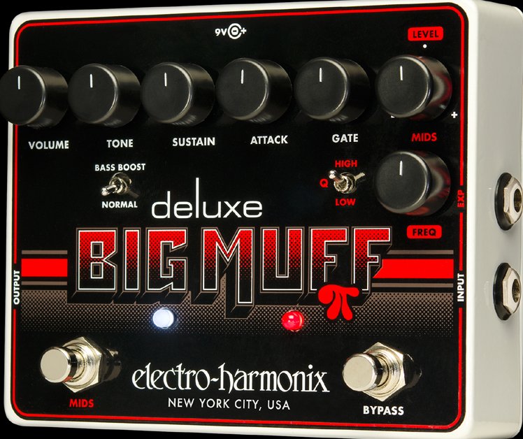 Electro Harmonix Deluxe Big Muff PI Fuzz Pedal True Bypass w/ 9V Battery