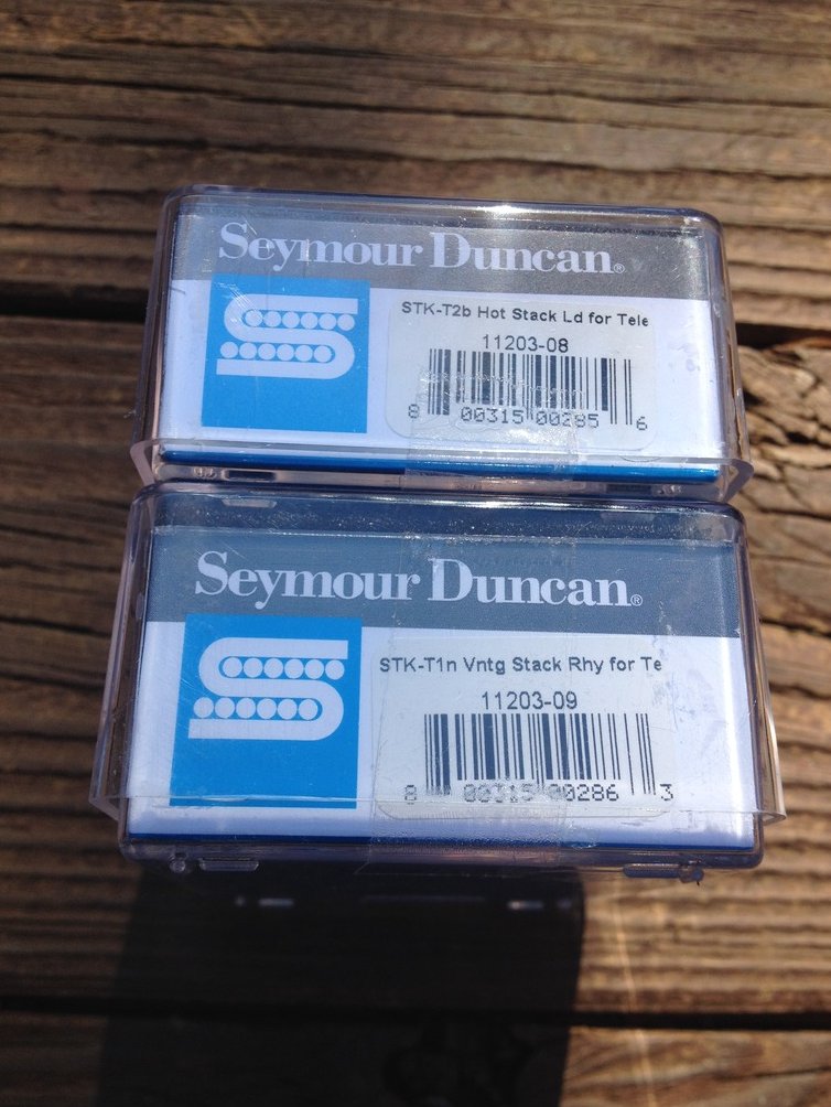 Image 2 of Seymour Duncan STK-T2b Hot Lead & STK-T1n Vintage Stack Telecaster Pickup Set