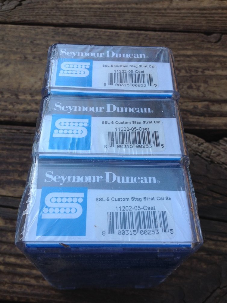 Image 1 of Seymour Duncan Custom Staggered STRAT SSL-5 Calibrated Pickup Set Stratocaster