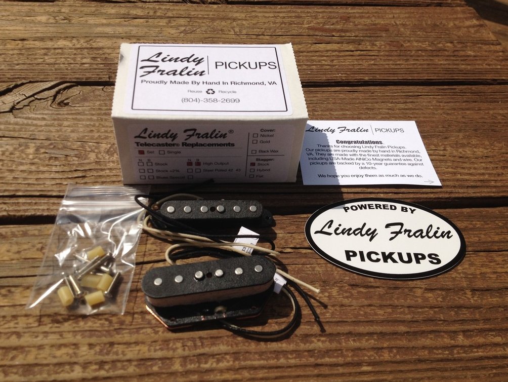 Image 0 of Lindy Fralin High Output Tele PICKUP SET Fender Telecaster HOT Pickups