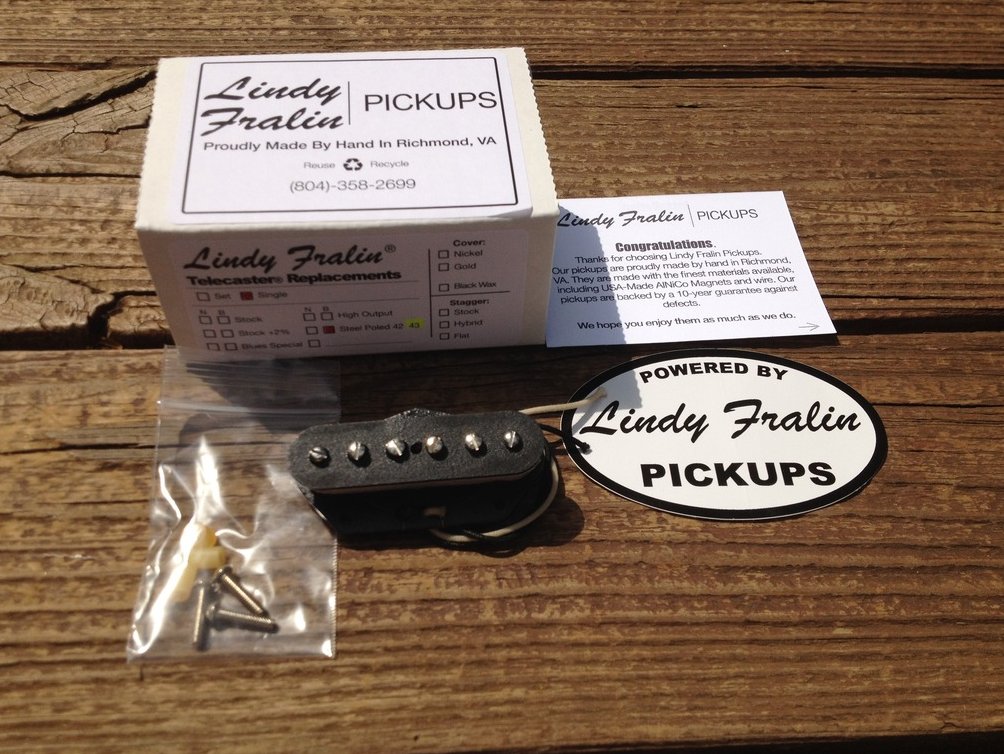 Image 0 of Lindy Fralin STEEL POLE SP43 TELE Bridge Telecaster Pickup - P90 Tone